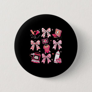 Badge Rond 5 Cm Sonographe à l'arc flirt de la Saint-Valentin Écho
