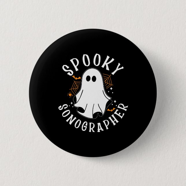 Badge Rond 5 Cm Sonographe éffrayant (Devant)
