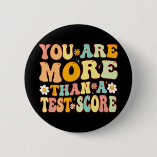 Badge Rond 5 Cm Sont Plus Qu'Un Test Score Enseignant Super Test