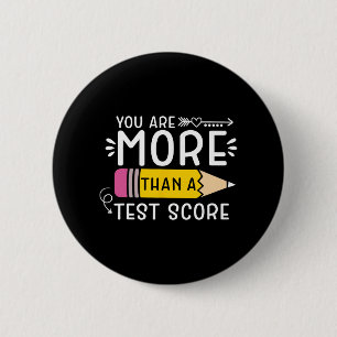 Badge Rond 5 Cm Sont Plus Qu'Un Test Score Enseignant Test Jour 3