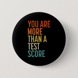 Badge Rond 5 Cm Sont Plus Qu'Un Test Score Enseignant Vintage Test