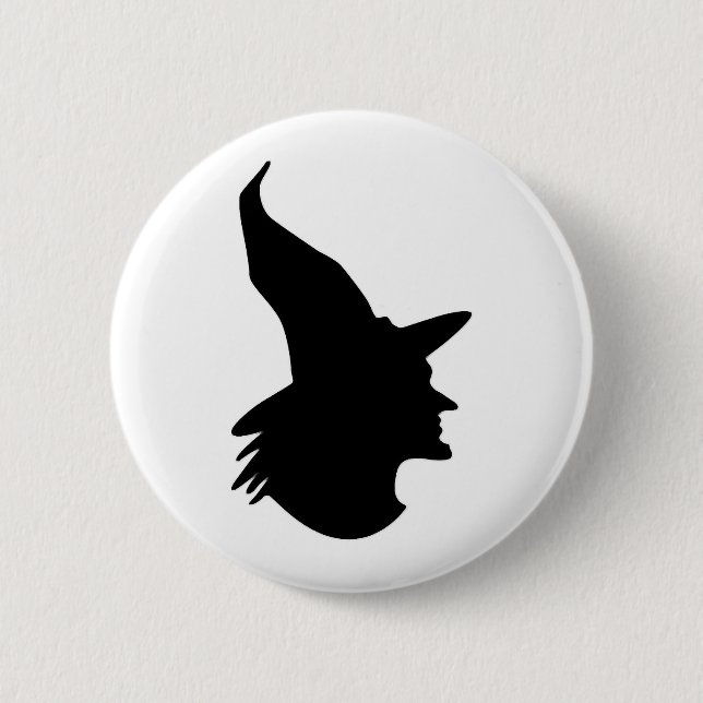 Badge Rond 5 Cm sorcière d'halloween (Devant)