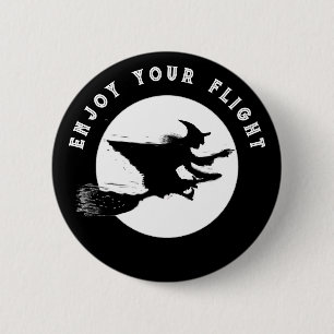 Badge Rond 5 Cm Sorcière drôle d'Halloween
