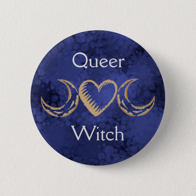 Badge Rond 5 Cm Sorcière Queer (Devant)