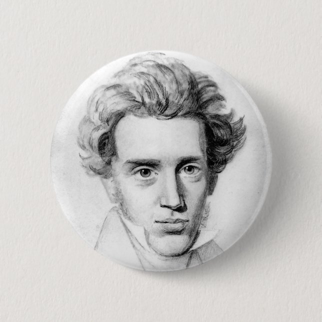 BADGE ROND 5 CM "SOREN KIERKEGAARD" (Devant)