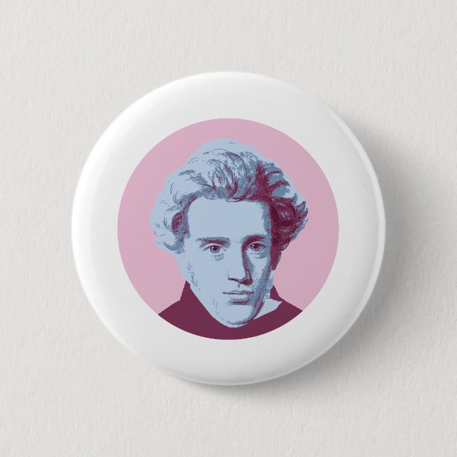 Badge Rond 5 Cm Soren Kierkegaard (Devant)