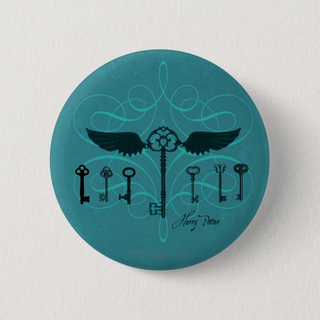 Badge Rond 5 Cm Sort Harry Potter | Clés Volantes (Devant)
