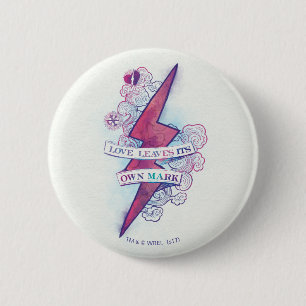 Badge Rond 5 Cm Sortilège Harry Potter   L'amour laisse sa marque