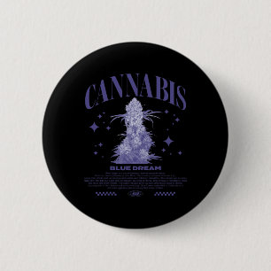 Badge Rond 5 Cm Souche hybride Sativa de Noël Blue Dream