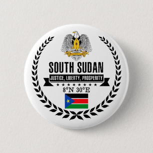 Badge Rond 5 Cm Soudan du Sud