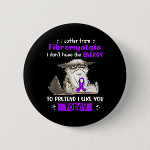 Badge Rond 5 Cm Souffre de Fibromyalgie Plaisir de sensibilisation