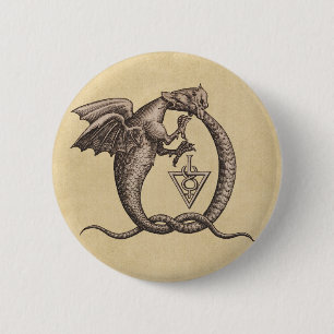 Badge Rond 5 Cm Soufre et dragons de Mercury