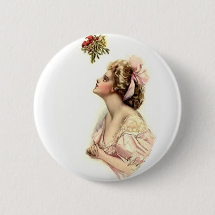 Badge Rond 5 Cm Souhaiter sous la souris