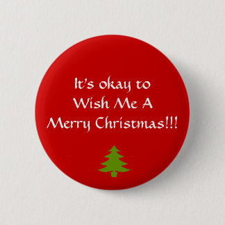 Badge Rond 5 Cm Souhaitez-moi un bouton de Joyeux Noël