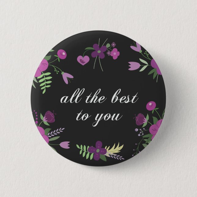 Badge Rond 5 Cm Souhaits meilleurs vous (Devant)