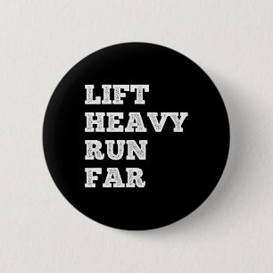 Badge Rond 5 Cm Soulever Lourd Courir Loin Sport Hybride Fitness C