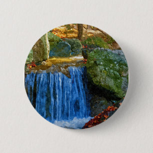 Badge Rond 5 Cm Source d'eau bleue
