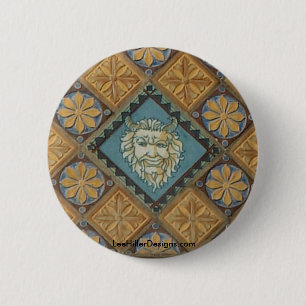 Badge Rond 5 Cm Sources Chaudes, AR Quapaw Dôme Tuiles Cadeaux Vêt