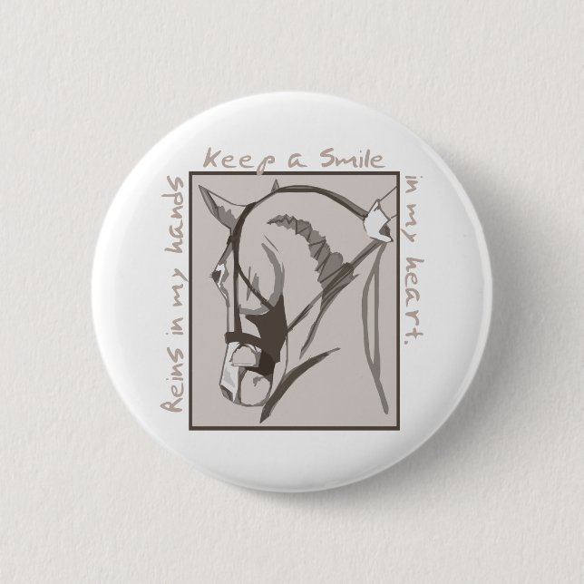Badge Rond 5 Cm Souriez Dans Mon Coeur (Devant)