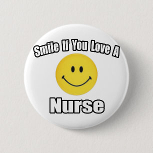 Badge Rond 5 Cm Souriez si vous aimez une infirmière