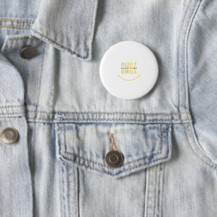Badge Rond 5 Cm Souriez Toujours. Meilleur Bouton Pour Partager Le