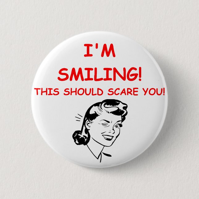 Badge Rond 5 Cm sourire (Devant)