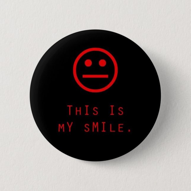 Badge Rond 5 Cm Sourire (Devant)