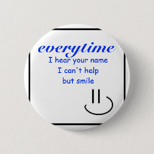 Badge Rond 5 Cm Sourire à votre nom