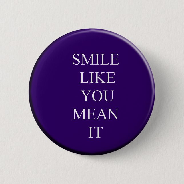 Badge Rond 5 Cm Sourire - bouton (Devant)