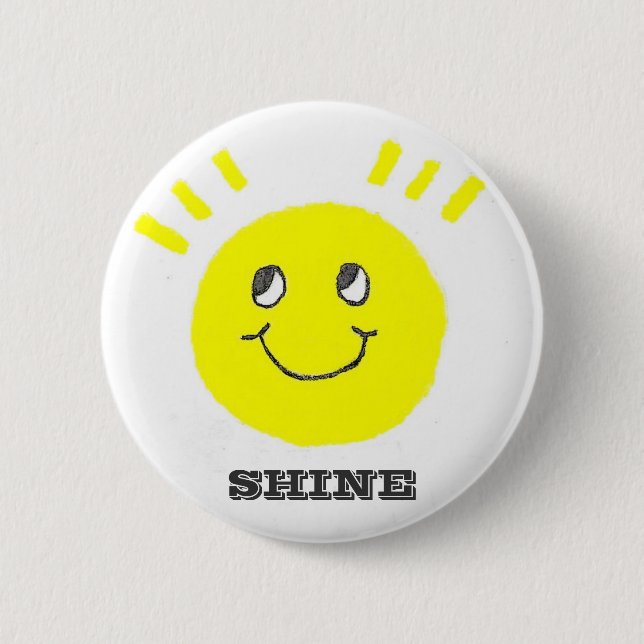 Badge Rond 5 Cm Sourire brillant (Devant)