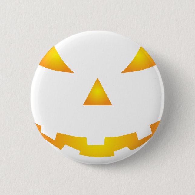 Badge Rond 5 Cm Sourire de citrouille d'Halloween (Devant)