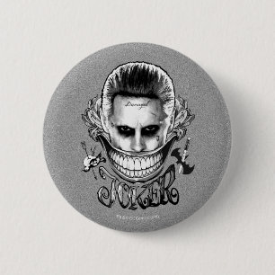 Badge Rond 5 Cm Sourire de joker du peloton   de suicide