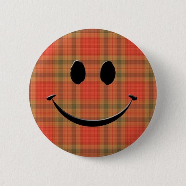 Badge Rond 5 Cm Sourire de plaid (Devant)