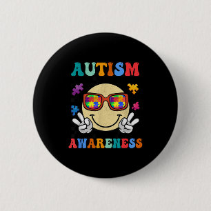 Badge Rond 5 Cm Sourire de sensibilisation et d'acceptation de l'a