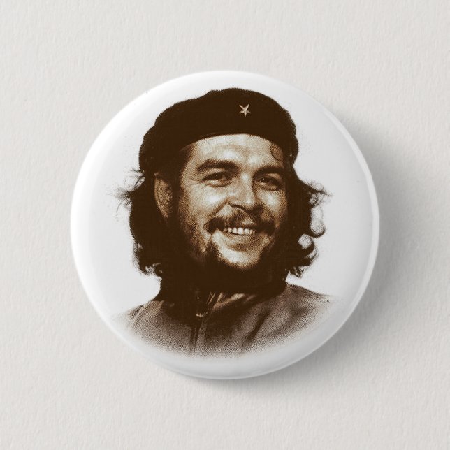 Badge Rond 5 Cm Sourire d'Ernesto Che Guevara (Devant)