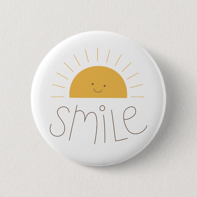 Badge Rond 5 Cm sourire ensoleillé (Devant)