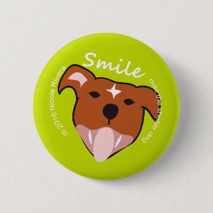 Badge Rond 5 Cm Sourire maximum 2 1/4" bouton