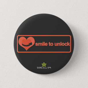 Badge Rond 5 Cm Sourire pour ouvrir le bouton