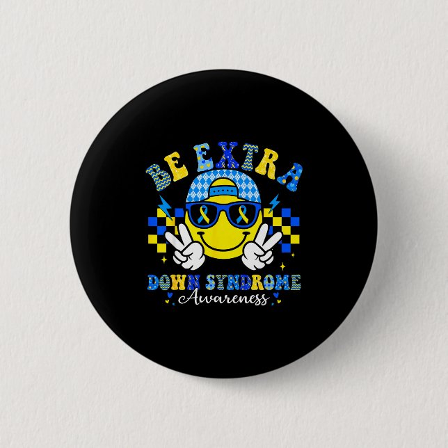 Badge Rond 5 Cm Sourire pour une meilleure prise de conscience du  (Devant)