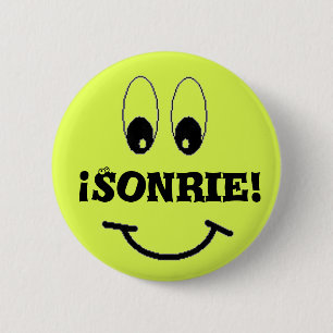 Badge Rond 5 Cm sourire, Sonrie !