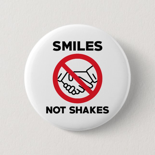 Badge Rond 5 Cm Sourires pas trembler (Devant)