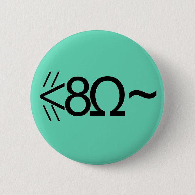 Badge Rond 5 Cm Souris ASCII (Devant)