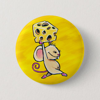 Badge Rond 5 Cm Souris de fromage