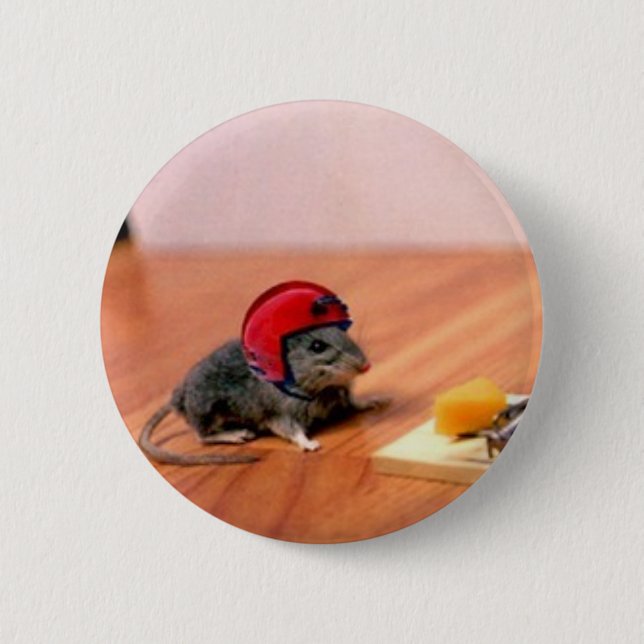 Badge Rond 5 Cm Souris de scout de garçon (Devant)