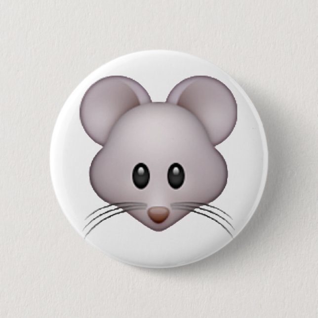 Badge Rond 5 Cm Souris - Emoji (Devant)