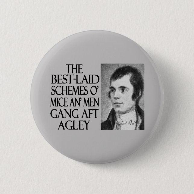 Badge Rond 5 Cm Souris et hommes (Devant)