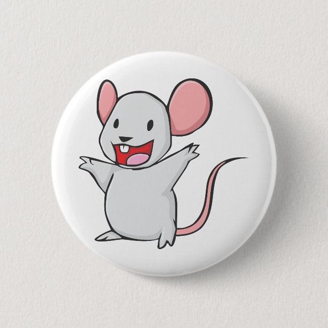 Badge Rond 5 Cm Souris mignonne (Devant)