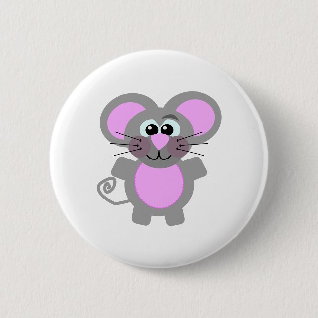 Badge Rond 5 Cm souris mignonne Goofkins (Devant)