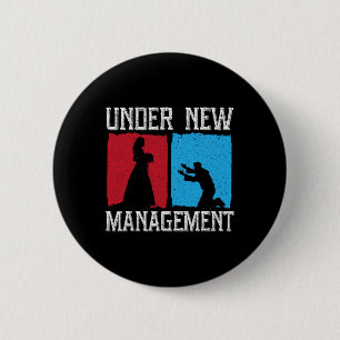 Badge Rond 5 Cm Sous Nouvelle Direction Mariage Enterrement de Vie