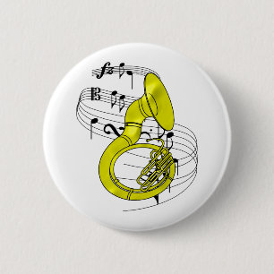 Badge Rond 5 Cm Sousaphone